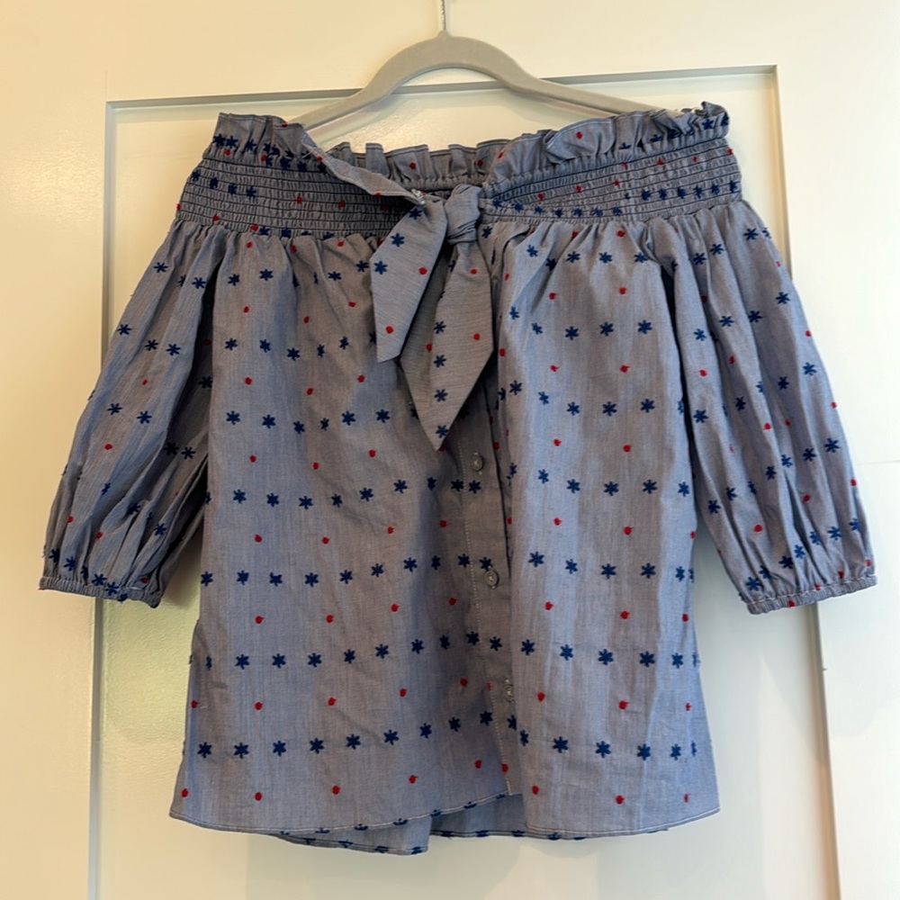 Parker off the shoulder blouse with tags